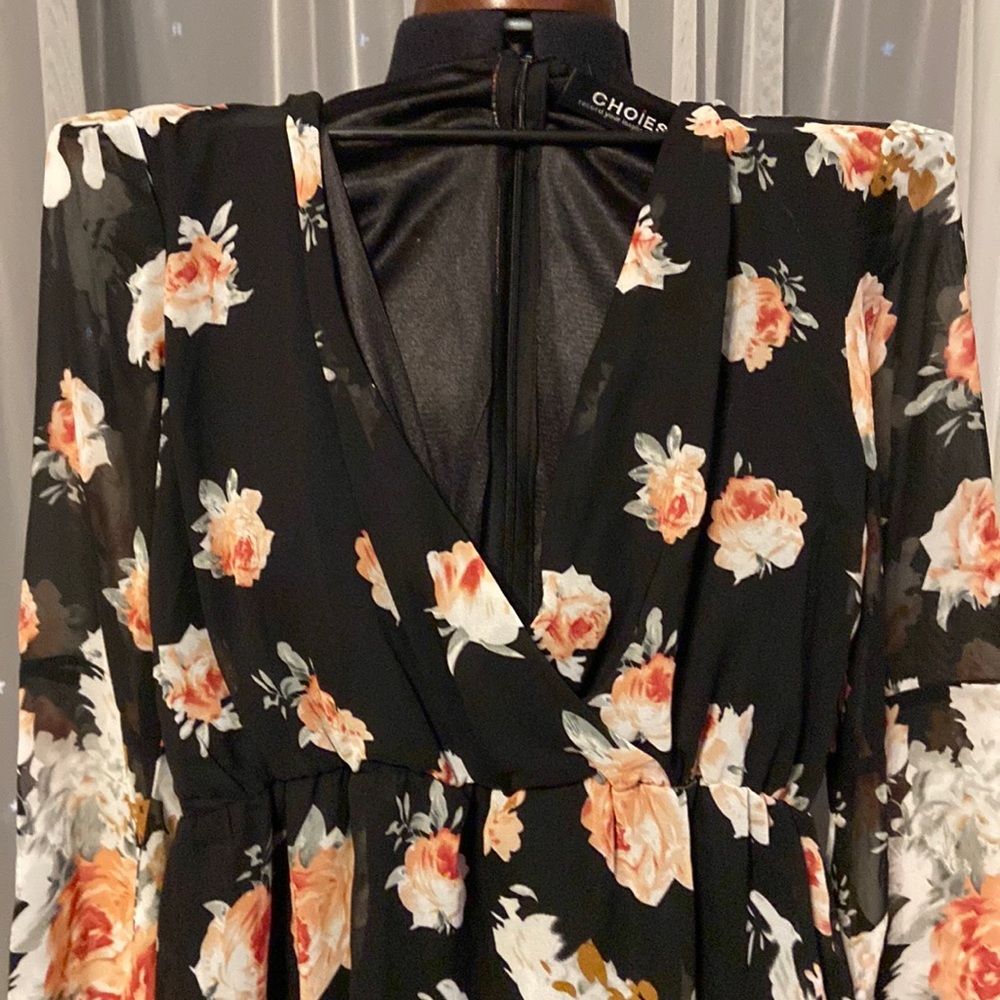 Beautiful Black Floral Romper